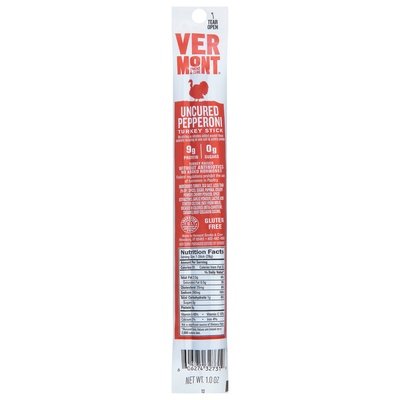Vermont Smoke And Cure Turkey Stick Uncured Pepperoni 24/1 OZ [UNFI #1515212] [ebt]