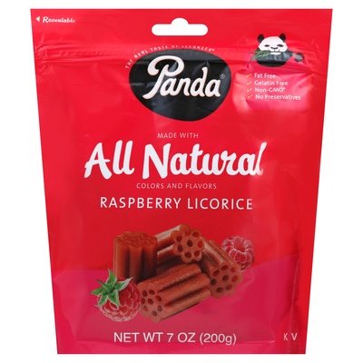 Panda Licorice Licorice Raspberry 8/7 OZ [UNFI #2792364] [ebt] T