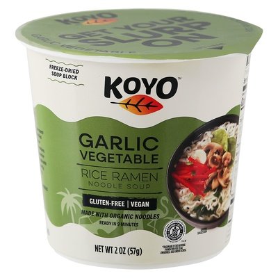 Koyo Noodle Soup Rice Ramen Garlic Vegetable 6/2 OZ [UNFI #2817567] [ebt]