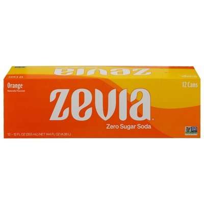 Zevia Soda Zero Sugar Orange 2/12/12 OZ [UNFI #2892172] [ebt] T