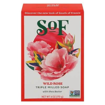 South Of France Soap Triple Milled Wild Rose 1/6 OZ [UNFI #1704907] T