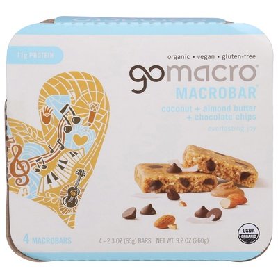 Gomacro Macrobars Coconut + Almond Butter + Chocolate Chips 7/4/2.3 OZ [UNFI #2568228] [ebt]