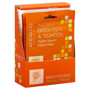 Andalou Naturals Facial Mask Hydro Serum Brighten & Tighten Instant 6/.6 OZ [UNFI #1800481] T