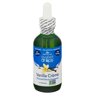 Sweet Leaf Stevia Sweetener Vanilla Creme Flavored 2 OZ [UNFI #0662296] [ebt] T