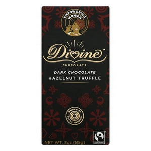 Divine Chocolate Dark Chocolate Hazelnut Truffle 12/3 OZ [UNFI #2398485] [ebt] T