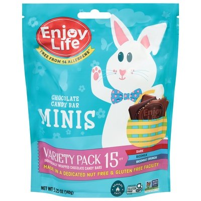 Enjoy Life Chocolate Candy Bars Minis Variety Pack 6/5.25 OZ [UNFI #2800589] [ebt] T