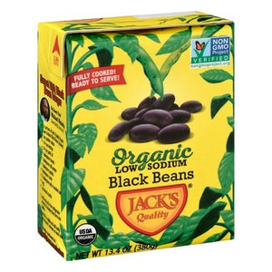 Jacks Quality Black Beans Low Sodium Organic 8/13.4 OZ [UNFI #1993443] [ebt]