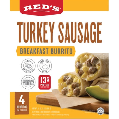 Reds Breakfast Burrito Turkey Sausage 8/16 oz [UNFI #2965853 ] [ebt]