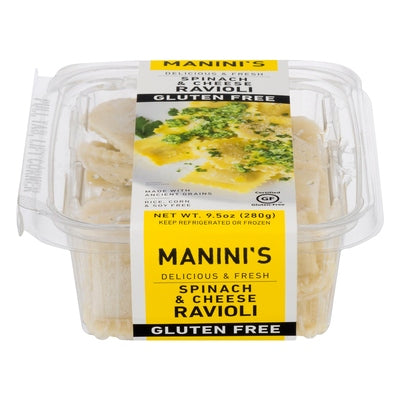 Maninis Pasta Gluten Free Ravioli Spinach & Cheese 12/9.5 OZ  [UNFI #2110575]