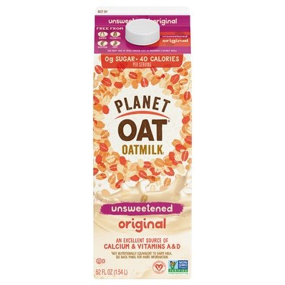 Planet Oat Oatmilk Unsweetened Original 6/52 OZ [UNFI #2768018] [ebt] T