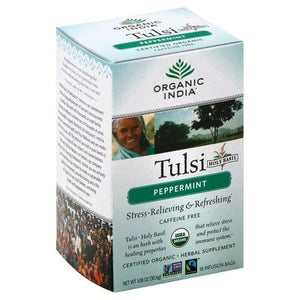 Organic India Tulsi Tea Peppermint Infusion Bags 6/18 Ct [UNFI #0126052] [ebt]