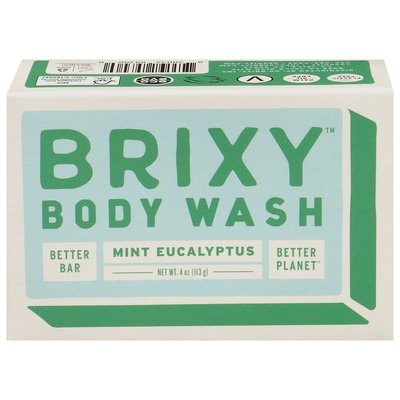 Brixy Body Wash Bar Mint Eucalyptus 1/4 OZ [UNFI #2838910] T