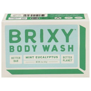 Brixy Body Wash Bar Mint Eucalyptus 1/4 OZ [UNFI #2838910] T