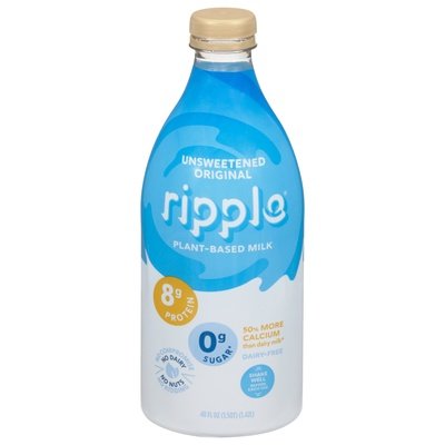 Ripple Foods Milk Plant-Based Dairy-Free Unsweetened Original 6/48 OZ [UNFI #1844109] [ebt] T