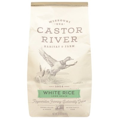 Castor River Farms White Rice Long Grain 6/32 OZ [UNFI #2604049] [ebt]