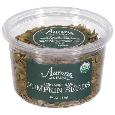 Aurora Natural Pumpkin Seeds Organic Raw 12/10 OZ [UNFI #2289734] [ebt]