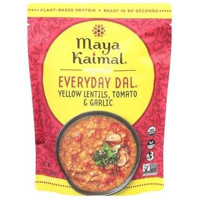 Maya Kaimal Everyday Dal Yellow Lentils Tomato & Garlic Mild 6/10 OZ [UNFI #2887313] [ebt]