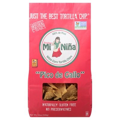 Mi Nina Tortilla Chips White Corn Pico De Gallo 9/12 OZ [UNFI #2340321] [ebt]
