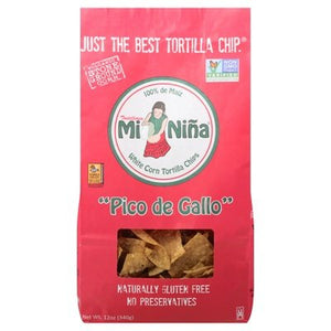 Mi Nina Tortilla Chips White Corn Pico De Gallo 9/12 OZ [UNFI #2340321] [ebt]