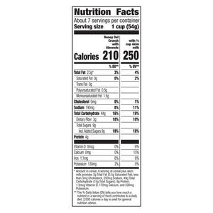 Cascadian Farm Cereal Organic Honey Oat Crunch With Almonds 10/14.4 OZ [UNFI #1541622] [ebt]