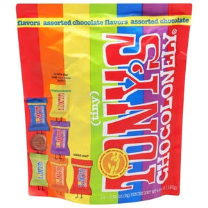 Tonys Chocolonely Chocolate Assorted Chocolate Flavors Tiny 8/4.44 OZ [UNFI #2927671] [ebt] T