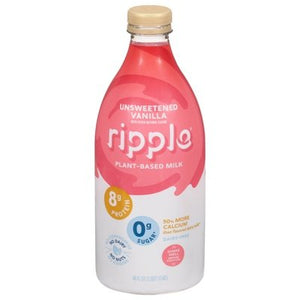 Ripple Foods Milk Plant-Based Dairy Free Unsweetened Vanilla 6/48 OZ [UNFI #2089332] [ebt] T