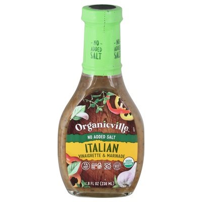 Organicville Vinaigrette & Marinade Italian 6/8 OZ [UNFI #2681385] [ebt]