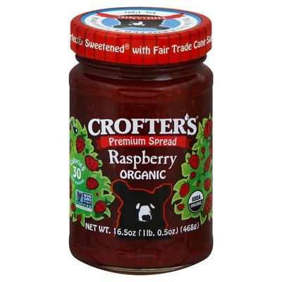 Crofters Premium Spread Organic Raspberry 6/16.5 OZ [UNFI #0284125] [ebt]