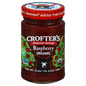 Crofters Premium Spread Organic Raspberry 6/16.5 OZ [UNFI #0284125] [ebt]