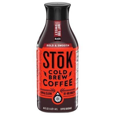 Stok Coffee Beverage Cold Brew Bold & Smooth Black 6/48 OZ [UNFI #1828615] [ebt] T