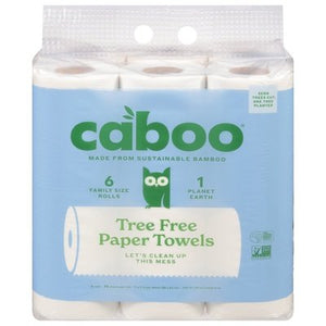 Caboo Paper Towels Tree Free Family Size 4/6 PACK [UNFI #2793982] T