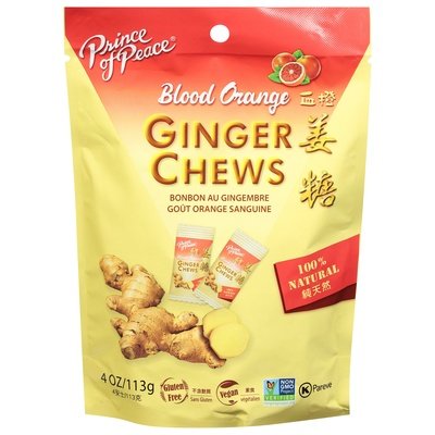 Prince Of Peace Ginger Chews Blood Orange 4 OZ [UNFI #2857571] [ebt] T
