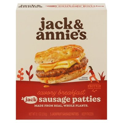Jack & Annies Jack Sausage Patty 8/8.1 OZ [UNFI  #2654952]