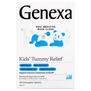 Genexa Tummy Relief Tablets Flavored with Organic Berry & Vanilla Kids 30 TAB [UNFI #2570190] T