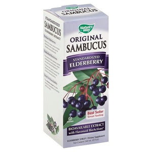 Natures Way Sambucus Original Standardized Elderberry Syrup Berry Flavor 8 OZ [UNFI #0678458] T
