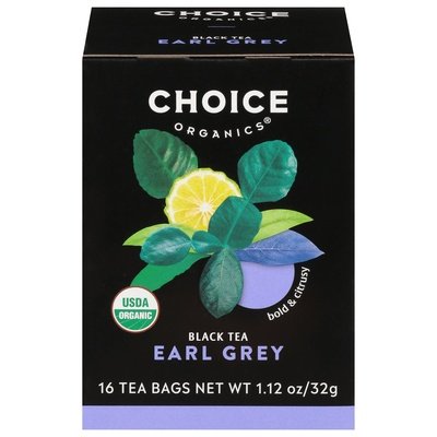 Choice Organics Black Tea Earl Grey Tea Bags 6/16 Bag [UNFI #0848739] [ebt]