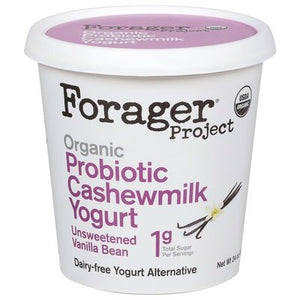 Forager Project Cashewmilk Yogurt Unsweetened Vanilla Bean Dairy-Free Organic Probiotic 6/24 OZ [UNFI #2657591] [ebt]
