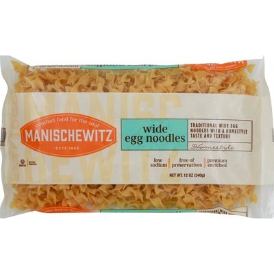 Manischewitz Egg Noodles Homestyle Wide 12/12 OZ [UNFI #864785] [ebt]