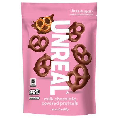 Unreal Pretzels Milk Chocolate Covered 6/3.5 oz [UNFI #3052099 ] [ebt]