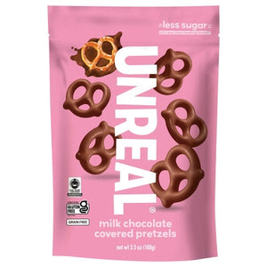 Unreal Pretzels Milk Chocolate Covered 6/3.5 oz [UNFI #3052099 ] [ebt]