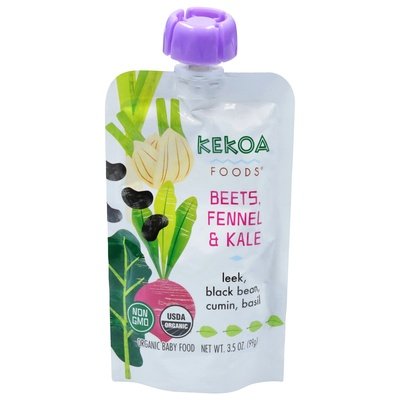 Kekoa Baby Food Organic Beets Fennel & Kale 6/3.5 OZ [UNFI #3009669] [ebt]