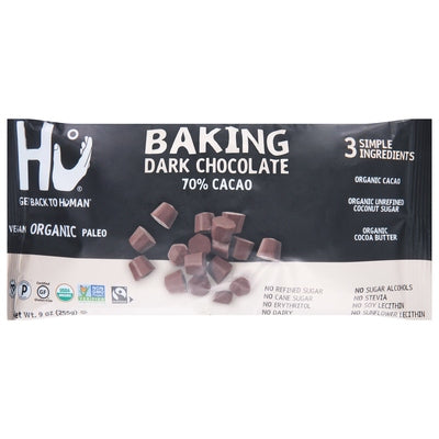 Hu Baking Dark Chocolate Organic 70% Cacao 12/9 OZ [UNFI #3030749] [ebt]