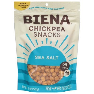 Biena Chickpea Snacks Sea Salt 8/5 OZ [UNFI #1740547] [ebt]