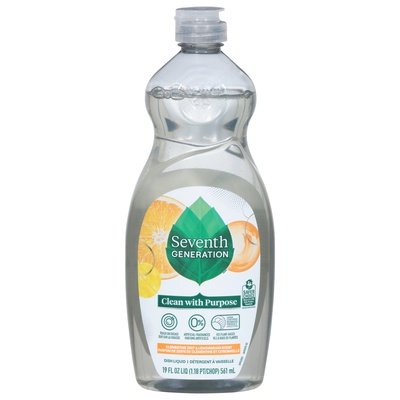 Seventh Generation Dish Liquid Clementine Zest & Lemongrass Scent 6/19 OZ [UNFI #2691699] T