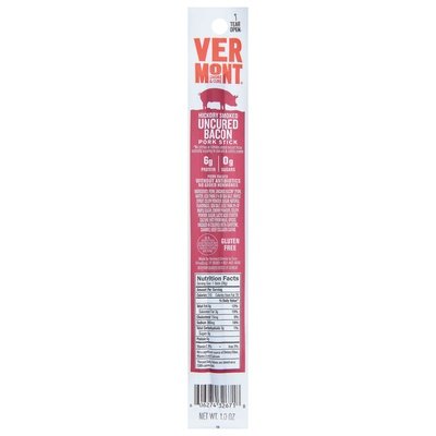 Vermont Smoke And Cure Pork Stick Hickory Smoked Uncured Bacon 24/1 OZ [UNFI #1924455] [ebt]