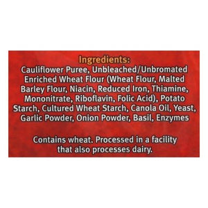 Rustic Crust Pizza Crust Cauliflower 8/9 OZ [UNFI #2468734] [ebt]