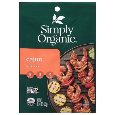 Simply Organic Dry Rub Cajun 12/.88 OZ [UNFI #2947232] [ebt]