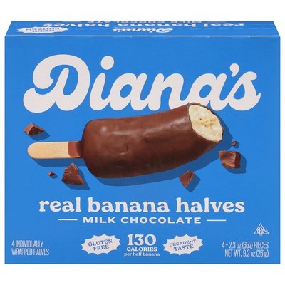 Dianas Bananas Milk Chocolate Banana Halves 12/9.2 OZ [UNFI  #2923530]