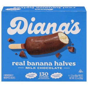 Dianas Bananas Milk Chocolate Banana Halves 12/9.2 OZ [UNFI  #2923530]