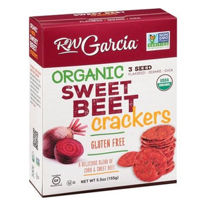 R W Garcia Crackers Gluten Free Organic Sweet Beet 3 Seed 6/5.5 OZ [UNFI #2469666] [ebt]
